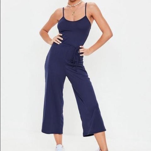 MISSGUIDED Rib Cami Culotte Jumpsuit - Picture 1 of 5